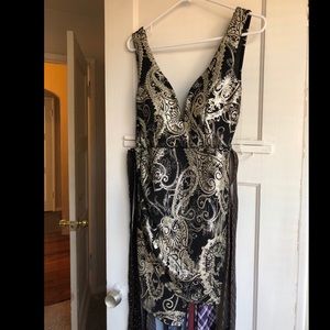 Black & Gold cocktail dress
